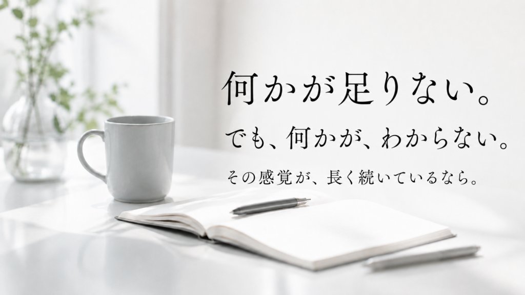 「このままでいいのか」が消えない30代〜50代へ。人生のモヤモヤを解明する「人生の状態」チェック診断